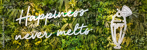 Tropical leaves plant bush floral arrangement nature backdrop
