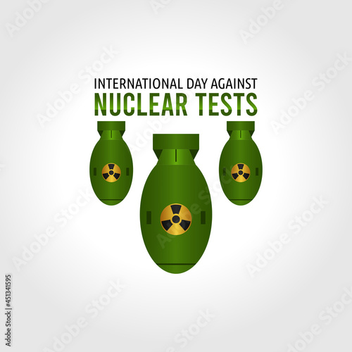 vector graphic of international day against nuclear tests good for international day against nuclear tests celebration. flat design. flyer design.flat illustration.