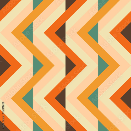 70s retro lines design, seamless vector pattern