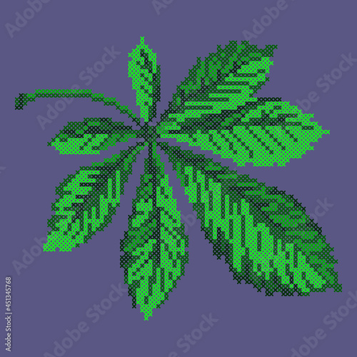 vector art chestnut leaf