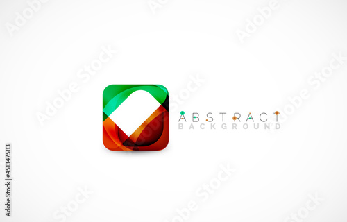 Free Download Minimal background. Abstract square shape with round corners created with wavy forms. Vector Illustration For Wallpaper, Banner, Background, Landing Page - GFXLoad