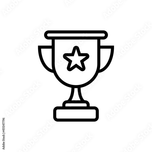 Pixel perfect black thin line icon of a trophy cup. Editable stroke vector 64x64 pixels. Scale 5000% preview. Race cup award for champion prize. Sport winner award symbol. Outline linear pictogram