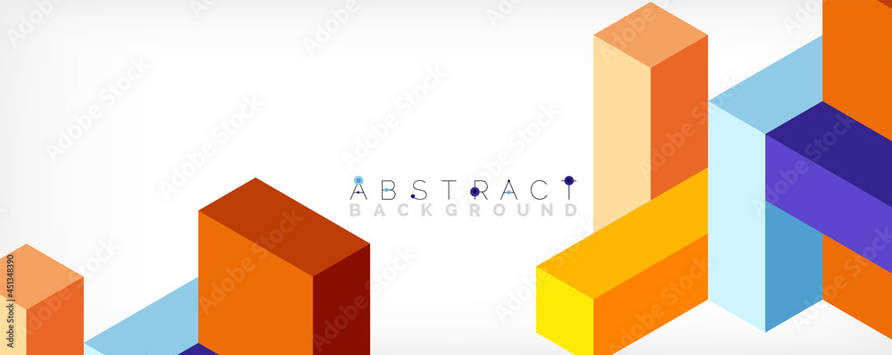 Abstract background. 3d cubes, cubic elements and blocks. Techno or business concept for wallpaper, banner, background, landing page Abstract background. 3d cubes, cubic elements and blocks. Techno or business concept for wallpaper, banner, background, landing page