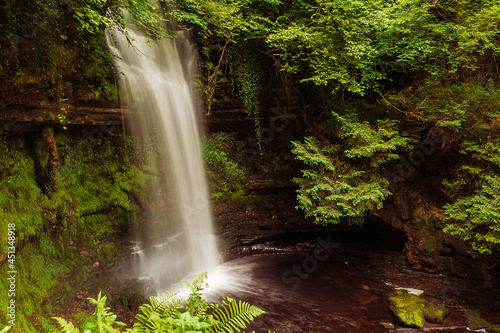 Beautiful water fall in a forest