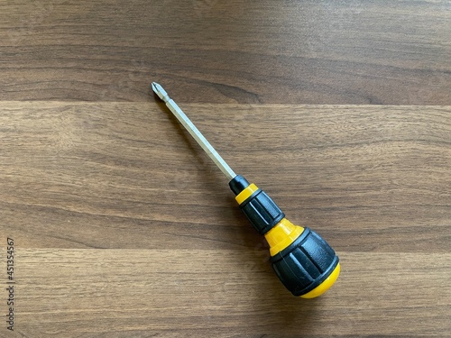 screwdriver on wood