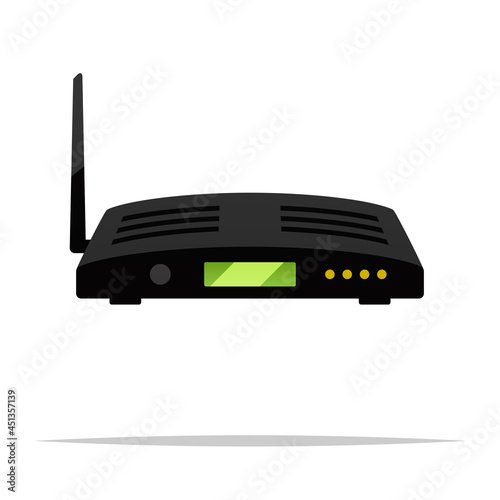 Wi-fi router vector isolated illustration