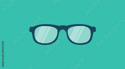 Glasses Illustration. Vector isolated flat editable illustration of sunglasses