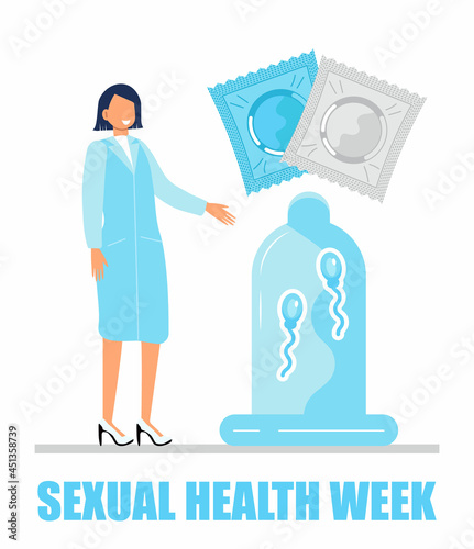Sexual health week concept vector. Medical event is observed in September.