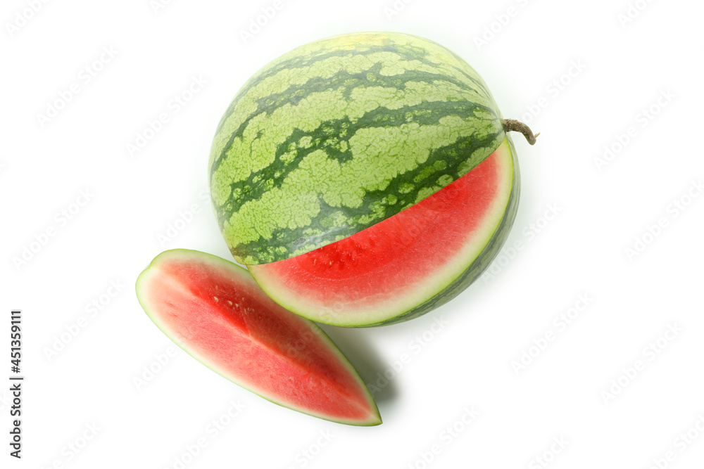 Ripe juicy watermelon isolated on white background Ripe juicy watermelon isolated on white background