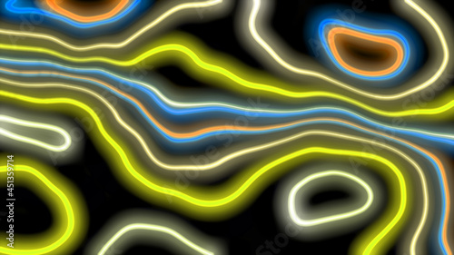 neon pattern line curves wave border geometric vj abstract