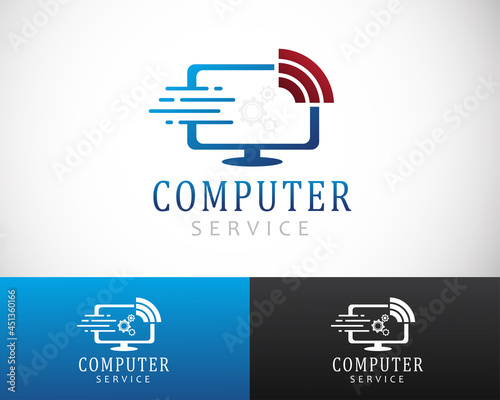 computer logo creative fast connect web network design concept