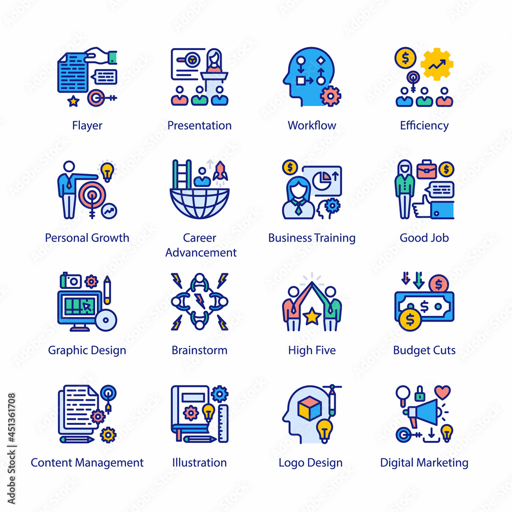 Organization Filled Icons - Stroked, Vectors Organization Filled Icons - Stroked, Vectors