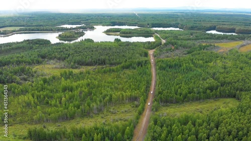 4K Drone Video of Moose Creek Reservoir at Chena Lake Recreation Areas and Campground near Fort Wainright, Alaska photo