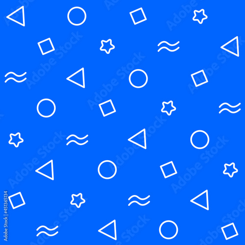 Confetti Seamless Pattern - Amazing seamless vector pattern of a white confetti on blue suitable for background, fabric pattern, design assets, wrapping paper, wallpaper and illustration in general