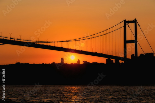 15th July Martyrs Bridge. Bosphorus Bridge. Istanbul  Turkey
