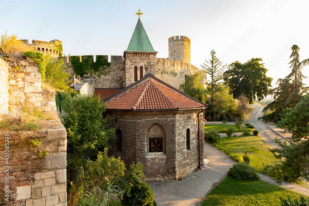 Ruzica Church. The name means Little Rose Church. Kalemegdan Park in Belgrade Fortress. Serbia