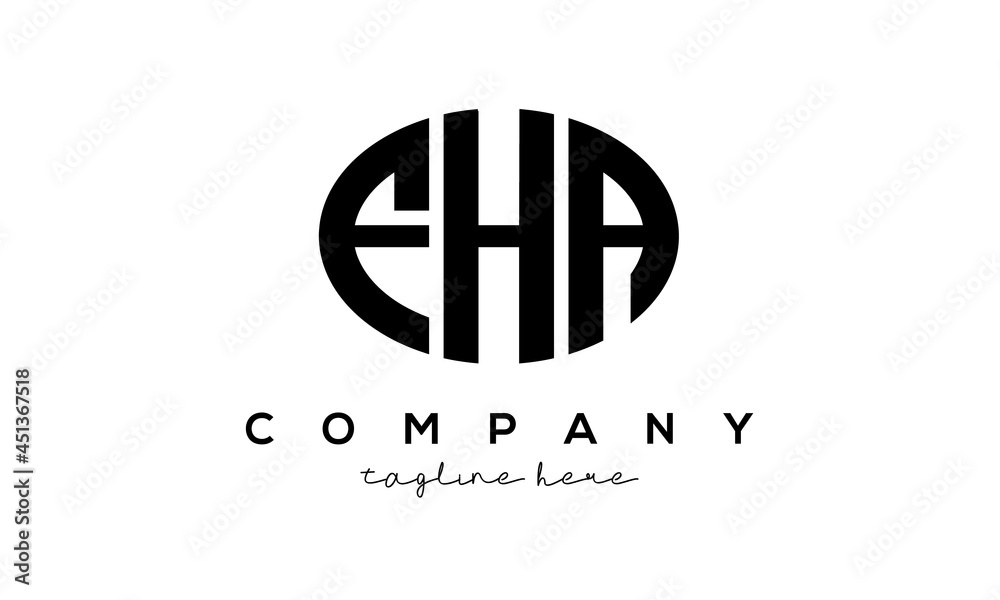 FHA three Letters creative circle logo design