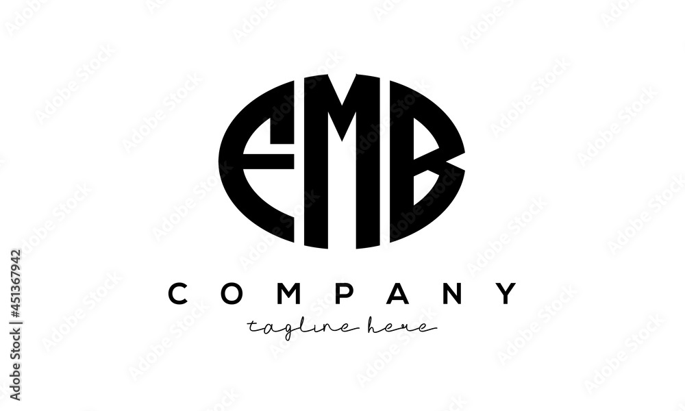 FMB three Letters creative circle logo design