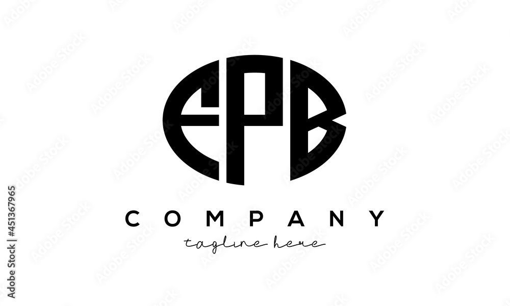 FPB three Letters creative circle logo design FPB three Letters creative circle logo design