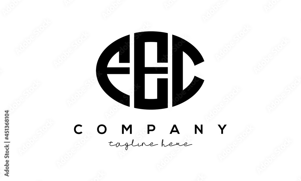 FEC three Letters creative circle logo design