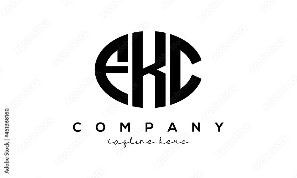 FKC three Letters creative circle logo design