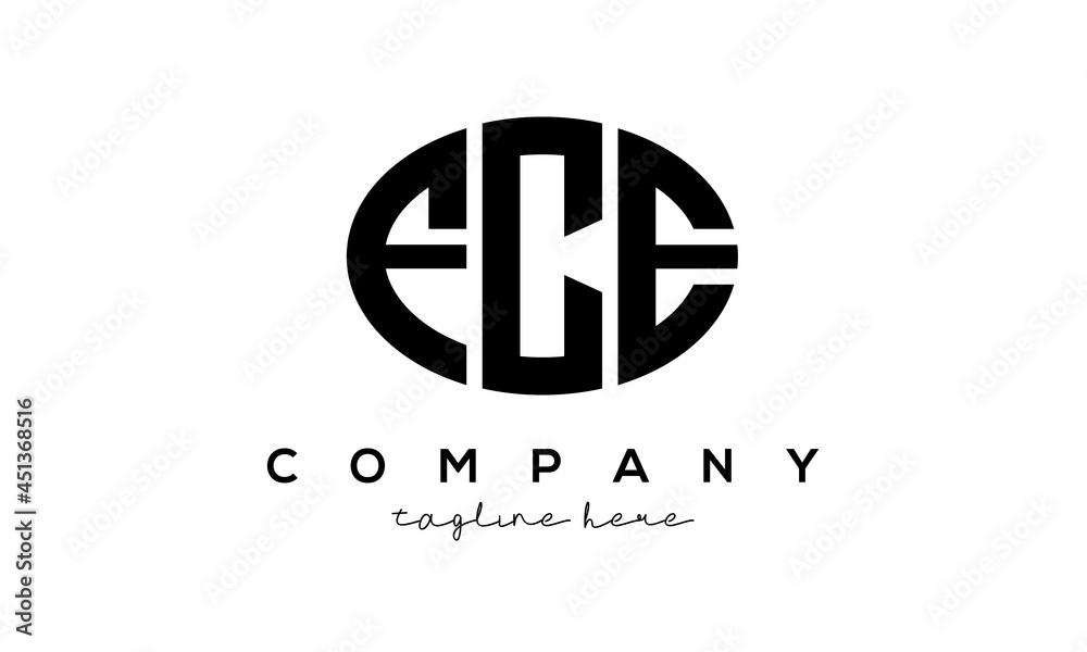 FCE three Letters creative circle logo design