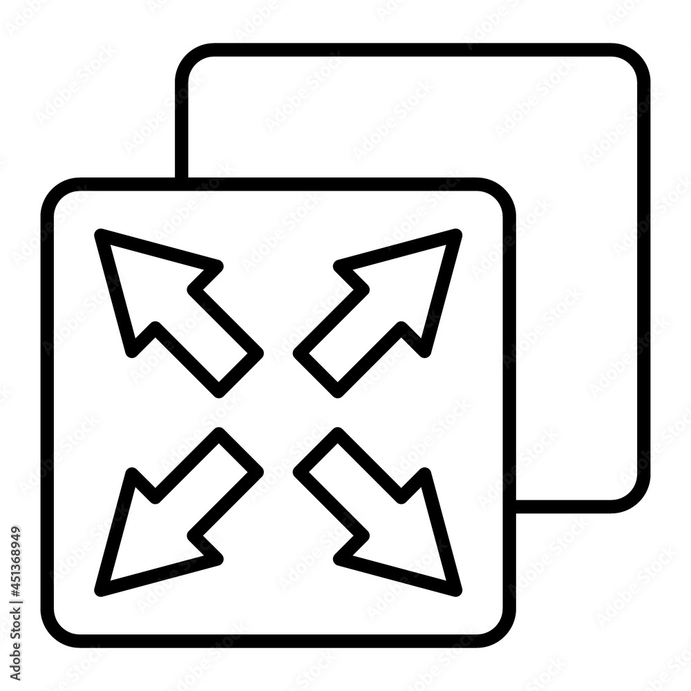 Maximize Vector Outline Icon Isolated On White Background Maximize Vector Outline Icon Isolated On White Background