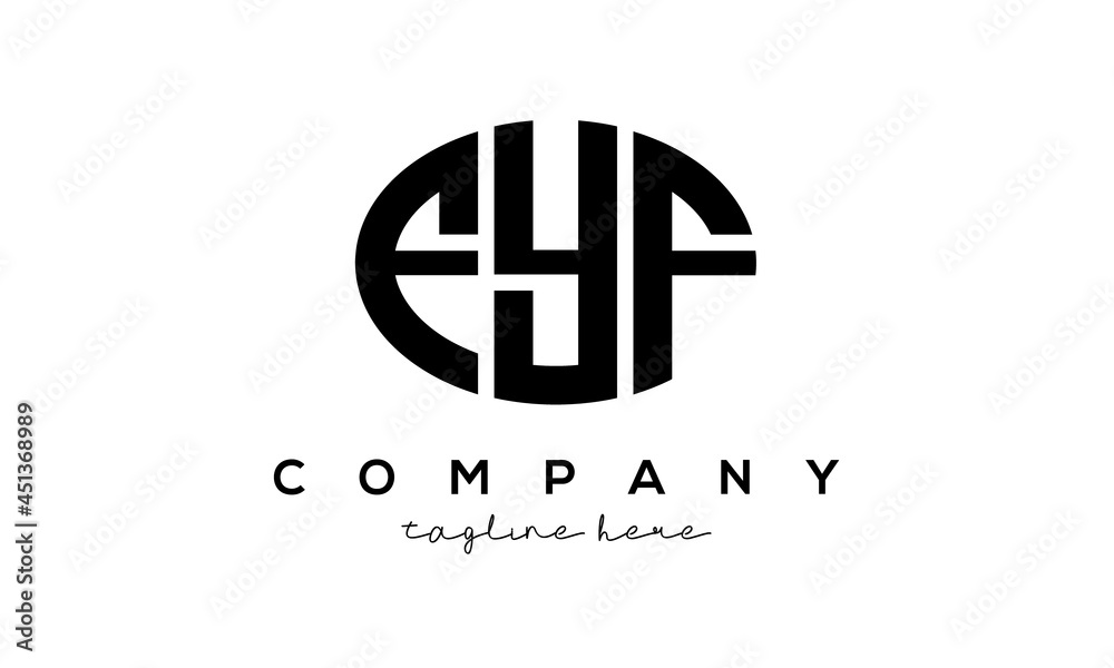 FYF three Letters creative circle logo design