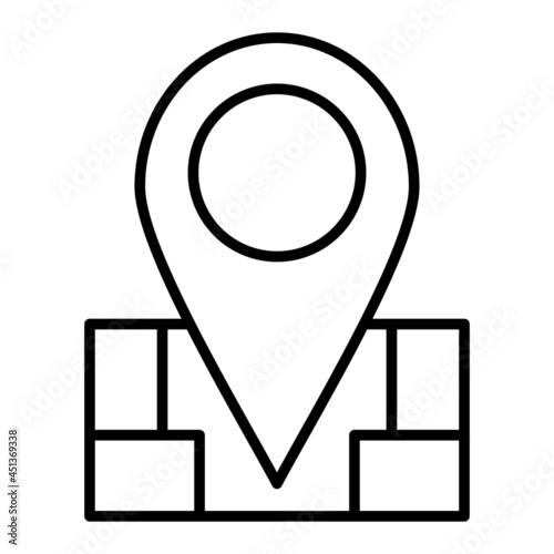 Location Vector Outline Icon Isolated On White Background