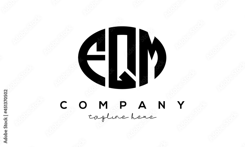 FQM three Letters creative circle logo design FQM three Letters creative circle logo design