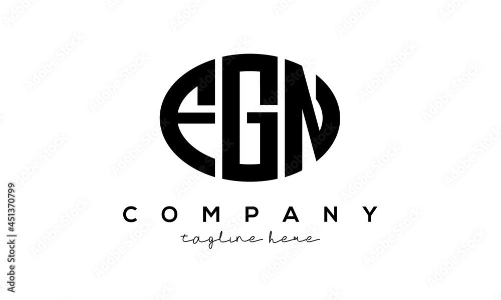 FGN three Letters creative circle logo design