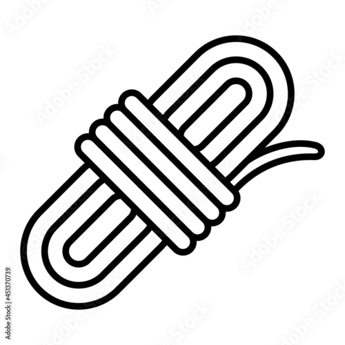 Rope Vector Outline Icon Isolated On White Background