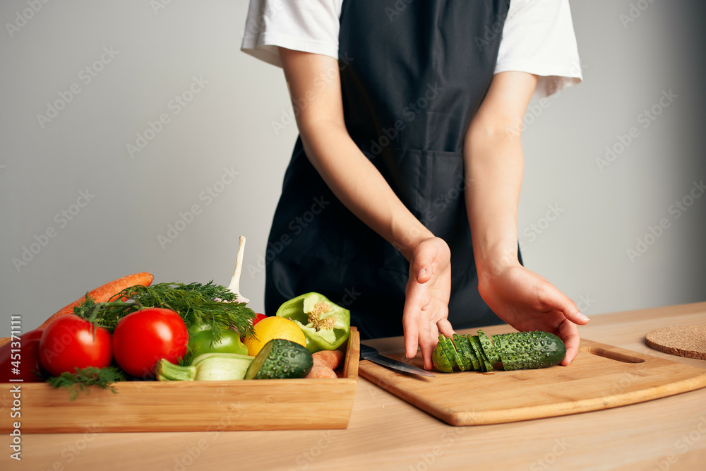fresh vegetables slicing in the kitchen cooking fresh vegetables slicing in the kitchen cooking