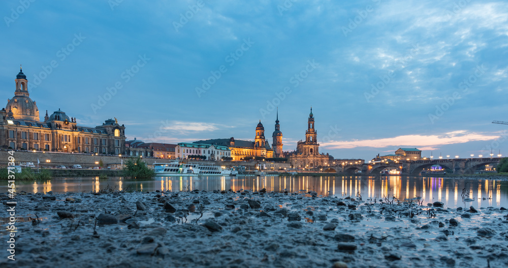 Obraz premium Night Dresden