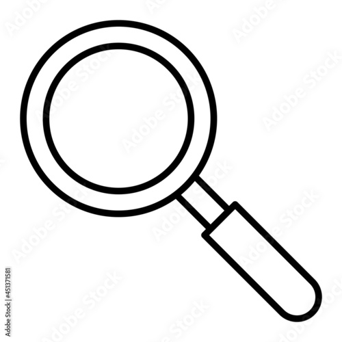 Search Vector Outline Icon Isolated On White Background