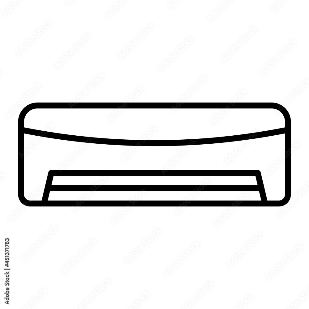 Air conditioner Vector Outline Icon Isolated On White Background Air conditioner Vector Outline Icon Isolated On White Background