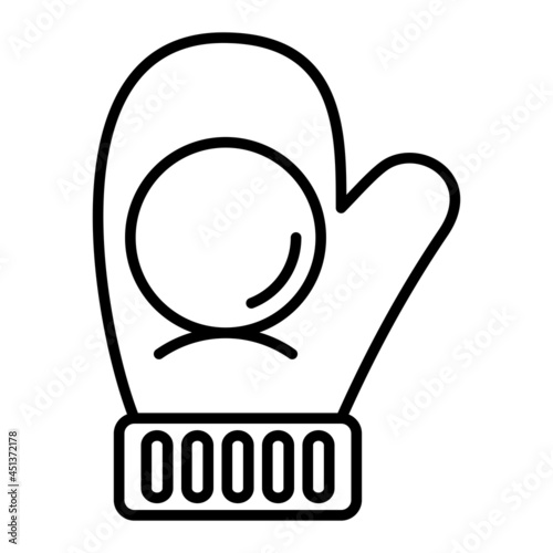 Snowball Vector Outline Icon Isolated On White Background