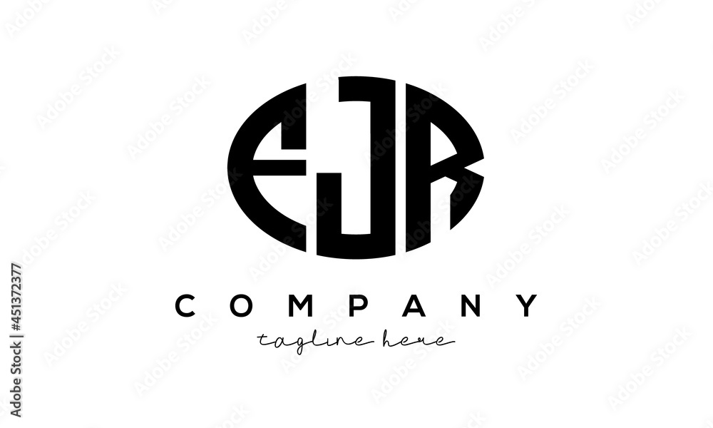 FJR three Letters creative circle logo design FJR three Letters creative circle logo design