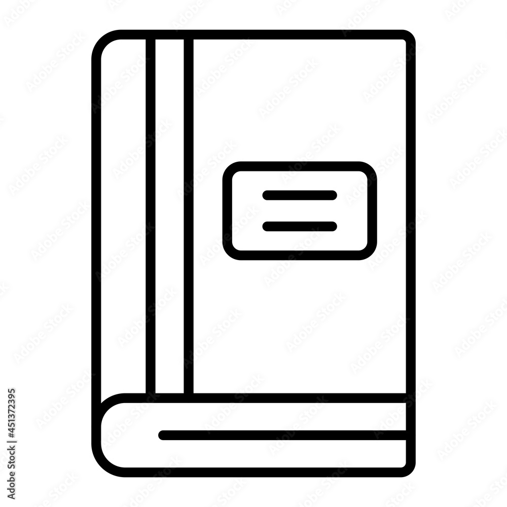 Book Vector Outline Icon Isolated On White Background Book Vector Outline Icon Isolated On White Background