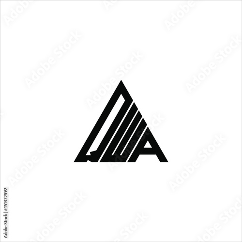 QWA letter logo creative design. QWA unique design
 photo