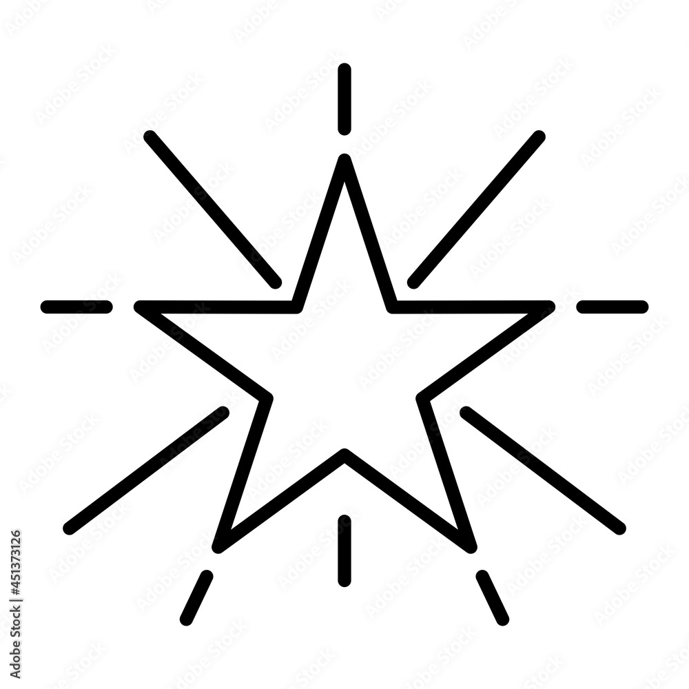 Star Vector Outline Icon Isolated On White Background Star Vector Outline Icon Isolated On White Background