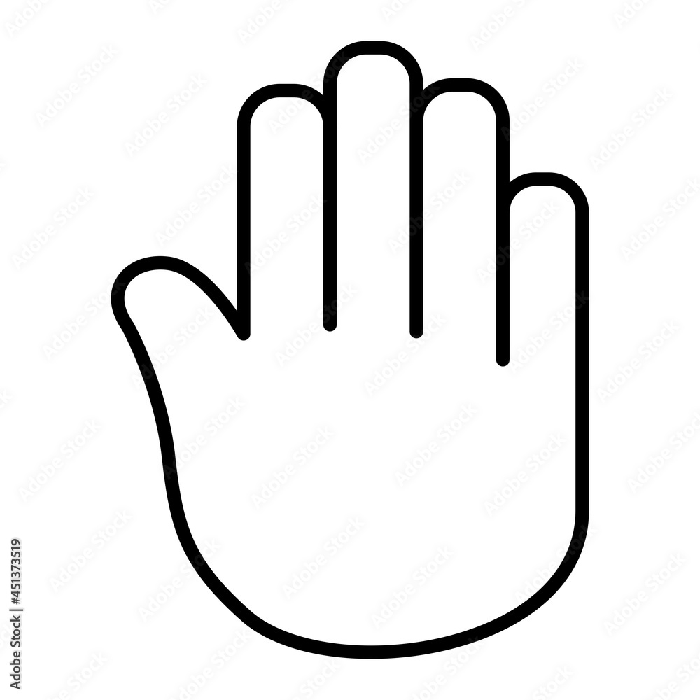 Hold Vector Outline Icon Isolated On White Background Hold Vector Outline Icon Isolated On White Background