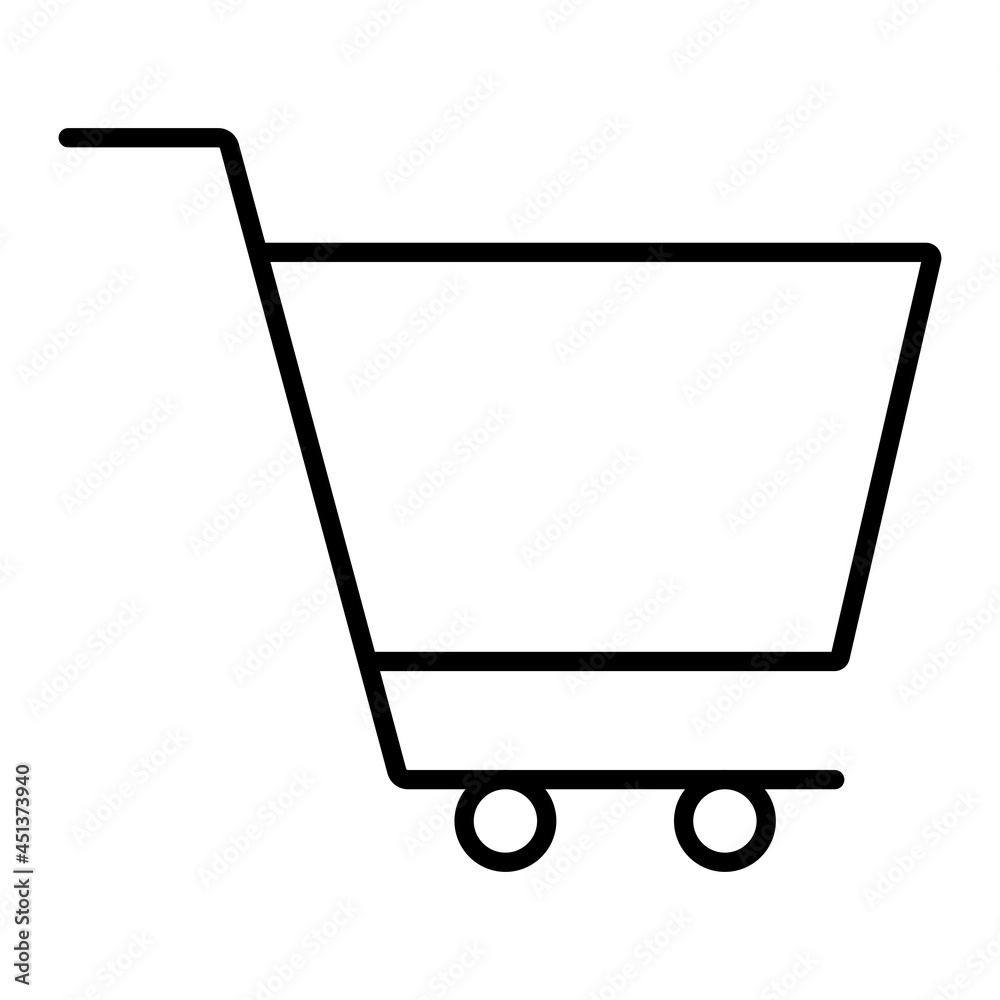 Cart Vector Outline Icon Isolated On White Background Cart Vector Outline Icon Isolated On White Background