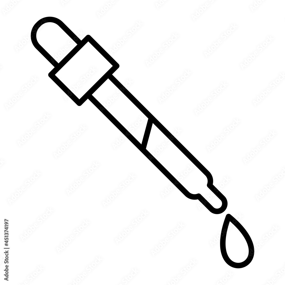 Eye Dropper Vector Outline Icon Isolated On White Background Eye Dropper Vector Outline Icon Isolated On White Background