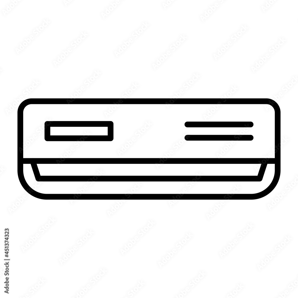 Air conditioner Vector Outline Icon Isolated On White Background Air conditioner Vector Outline Icon Isolated On White Background