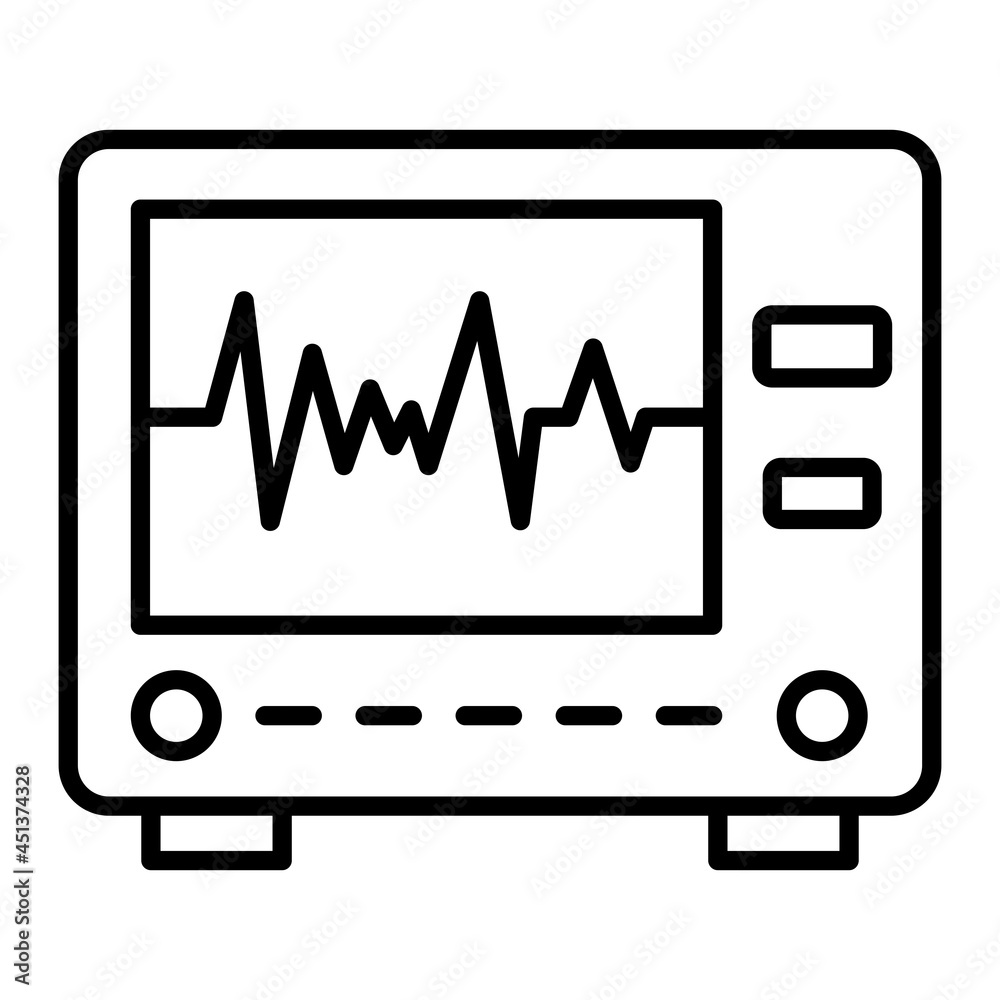 Cardiogram Vector Outline Icon Isolated On White Background Cardiogram Vector Outline Icon Isolated On White Background