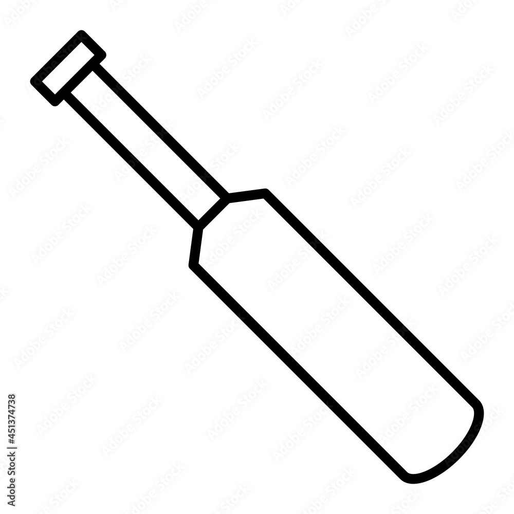 Cricket Vector Outline Icon Isolated On White Background Cricket Vector Outline Icon Isolated On White Background
