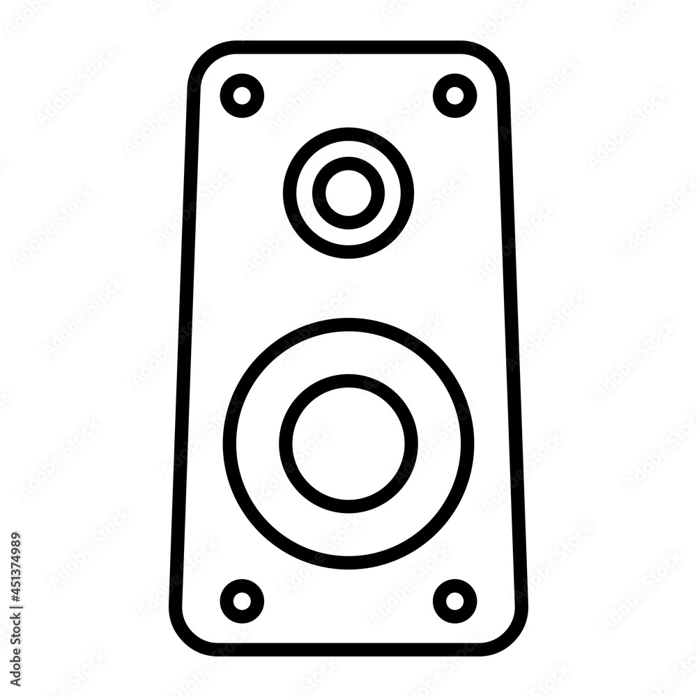 Speaker Vector Outline Icon Isolated On White Background Speaker Vector Outline Icon Isolated On White Background