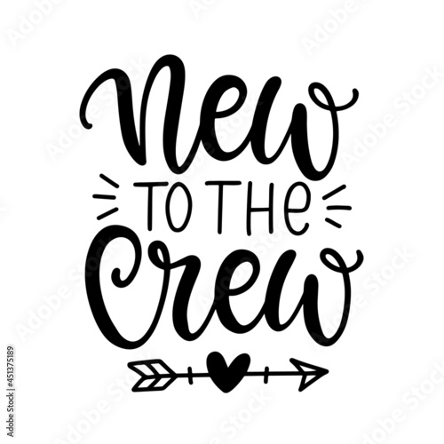 New to the Crew cute baby shower design Fototapet