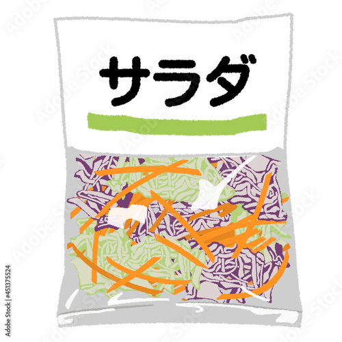 コンビニのカットサラダ・野菜のイラスト